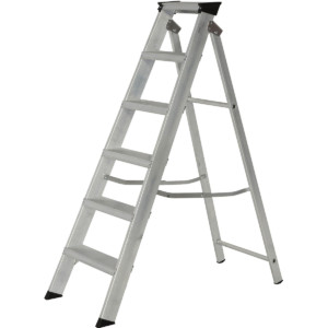 youngman 6 tread professional builders aluminium stepladder