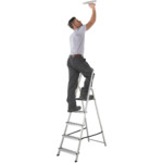 youngman atlas 5 tread professional aluminium stepladder 3