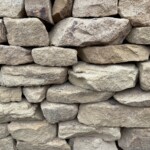 traditional rustic dry stone walling