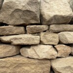 traditional rustic dry stone walling