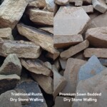 premium sawn bedded dry stone walling