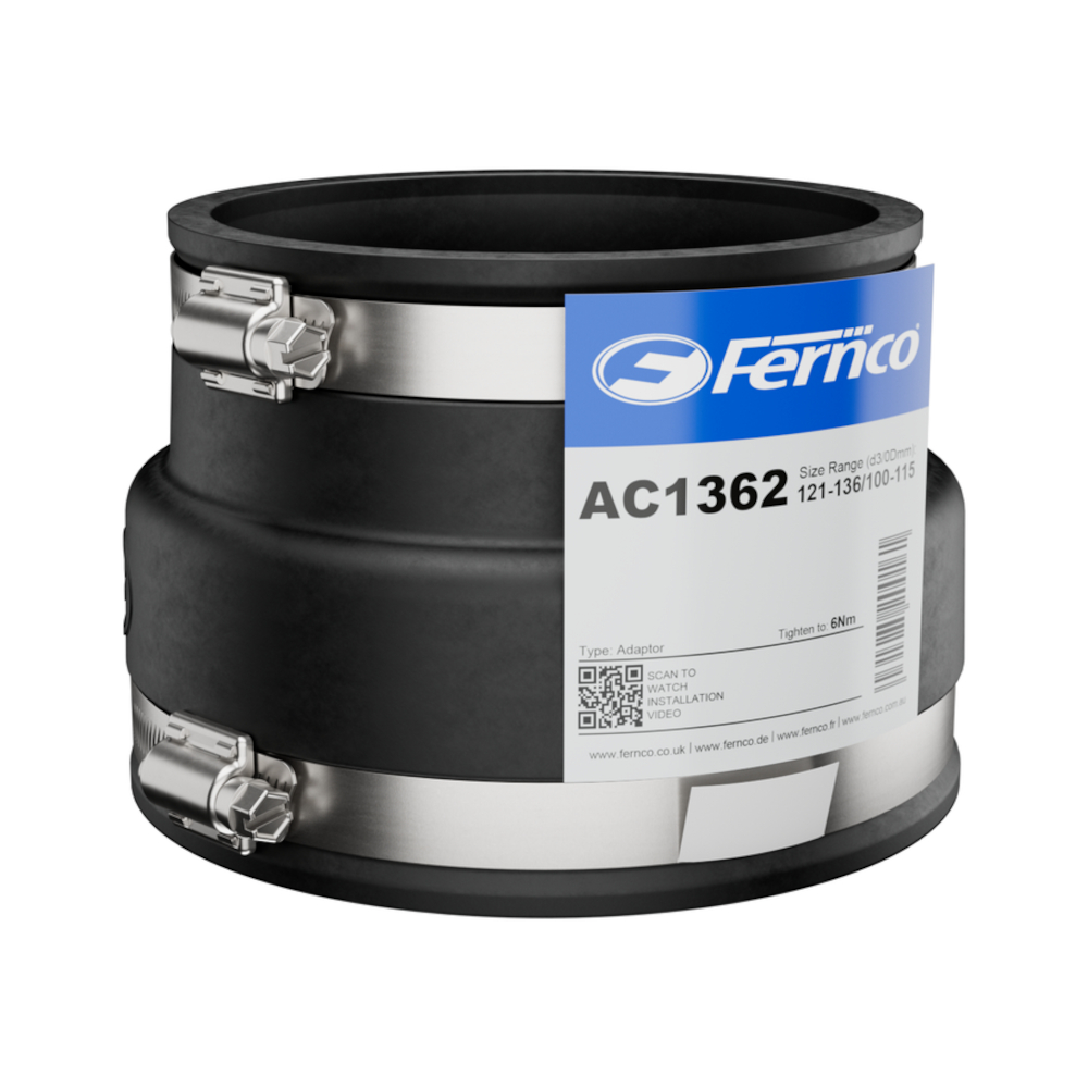 flexseal adaptor coupling 121/136mm x 100/115mm ac1362