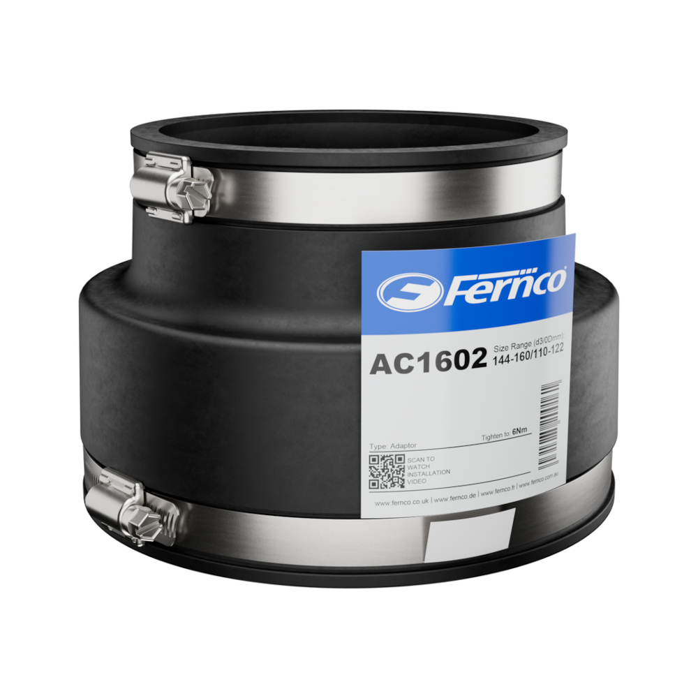 flexseal adaptor coupling 144/160mm x 110/122mm ac1602