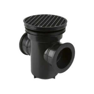 brett martin back inlet roddable gully round grid 90° outlet
