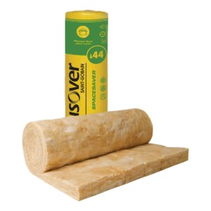 isover spacesaver glass fibre insulation roll 100mm 14m2