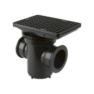 brett martin back inlet roddable gully rectangular grid 90° outlet