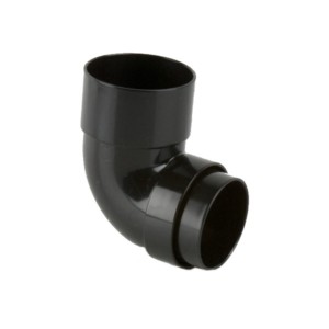 brett martin round rainwater downpipe bend black