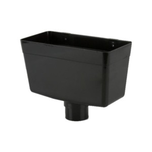 brett martin round rainwater downpipe hopper head black