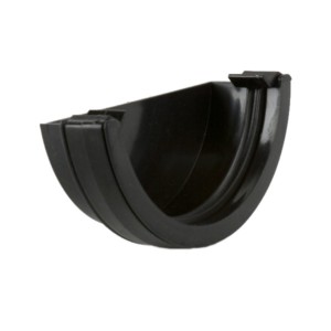 brett martin round rainwater gutter external stopend black 112mm