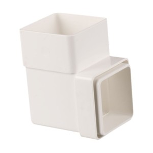 brett martin square rainwater downpipe bend arctic white 95.5° 65mm
