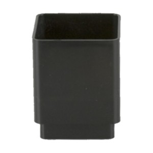 brett martin square rainwater downpipe connector black 65mm