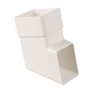 brett martin square rainwater downpipe shoe arctic white 65mm