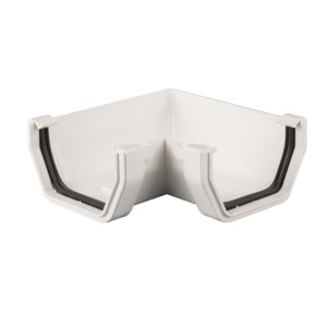 brett martin square rainwater gutter angle arctic white 90° 115mm
