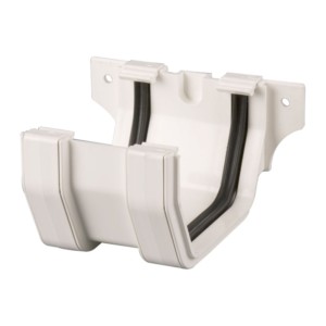 brett martin square rainwater gutter joint union bracket arctic white 115mm