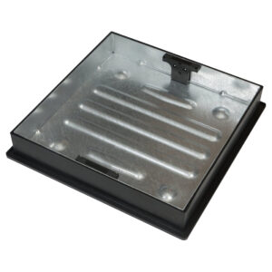 wrekin ppic galvanised pavior cover round 450 x 450 x 85mm