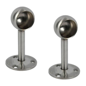 rothley chrome plated tube end brackets 25mm 2 pack