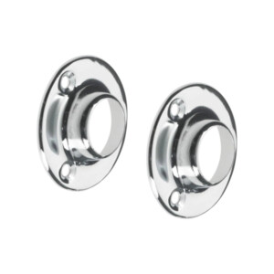 rothley end sockets chrome plated 25mm 2 pack