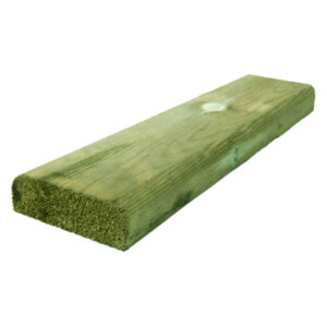 sawn green treated d shape fence rails 35 x 100mm