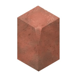 plasmor plaskerb large internal angle half battered red