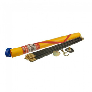 lockfast 3/4 inch drain rod set with 3 tools (plunger / scraper / work screw)