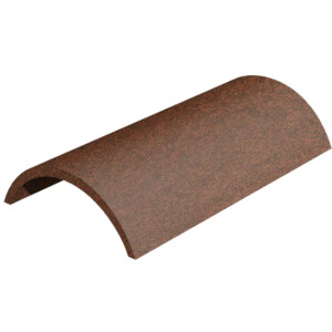 marley half round segmental ridge tile antique brown