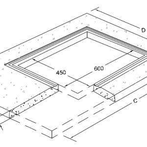 marshalls concrete inspection chamber 1000 x 675mm concrete frame only to suit metal lid 600 x 450mm