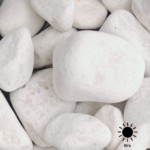 white cobbles dry