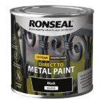 ronseal direct to metal gloss paint black 250ml