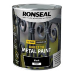 ronseal direct to metal matt paint black 250ml