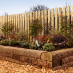 treated softwood rustic sleeper 200 x 100mm