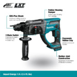 makita cordless 18v lxt sds+ rotary hammer body only