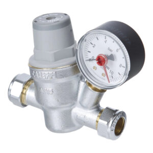 altecnic high performance pressure reducing valve c/w gauge 12 bar 15mm