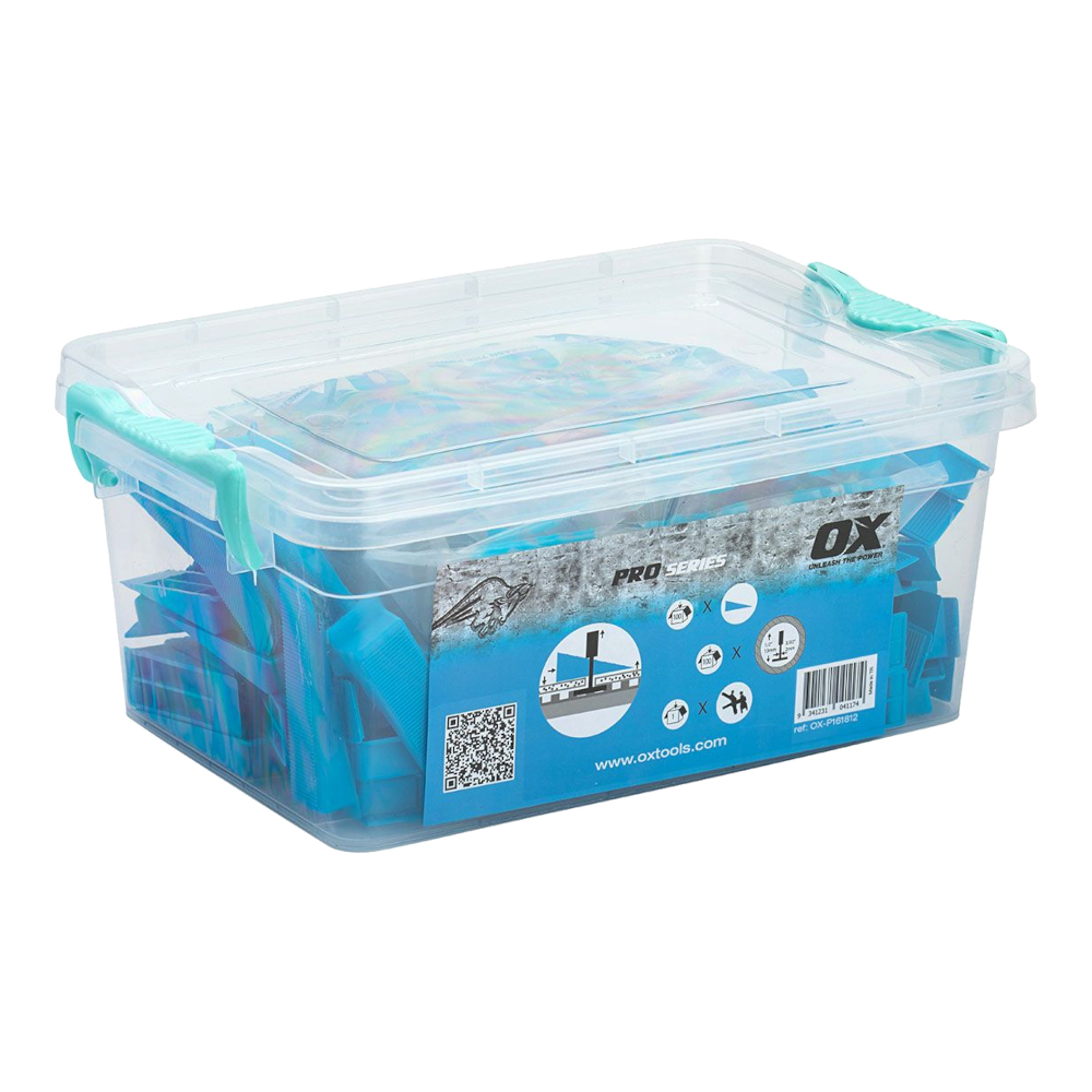 ox pro tile level system wedge & spacers incl. pliers 13 x 2mm