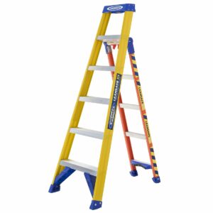 werner leansafe x3 fibreglass multi purpose ladder 1800 2900mm