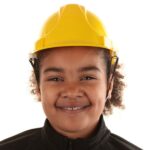 child hard hat c/w chin strap