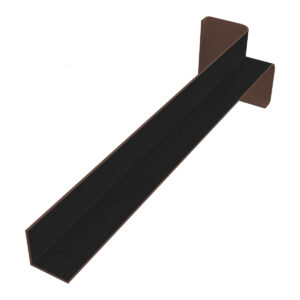 freefoam upvc fascia internal corner woodgrain black 300mm 90°