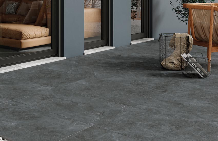 prima porcelain paving tile 900 x 600 x 20mm stone grey