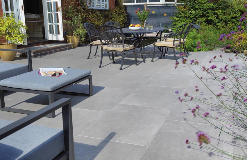 prima porcelain paving tile 900 x 600 x 20mm stone grey