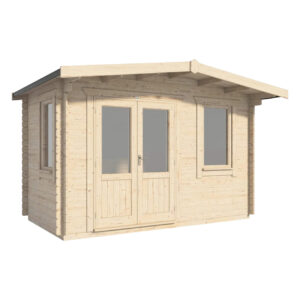 power chalet log cabin 28mm