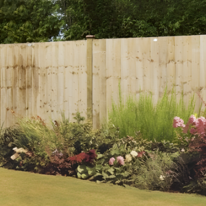 feathered edge fence panel pressure treated green 6ft