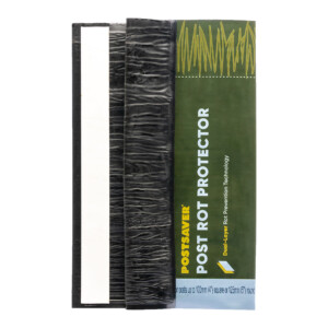 postsaver prowrap timber fence post protector for 75mm & 100mm sq. post / 75 125mm round post