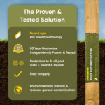 postsaver pro wrap timber fence post protector for square & round posts