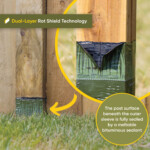 postsaver pro wrap timber fence post protector for square & round posts