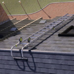 youngman double extending roof ladder wheeled roof hook 3.2m 4.9m