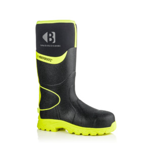 buckler black/hi viz yellow waterproof safety wellington