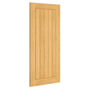 vertical 5 panel internal unfinished oak door
