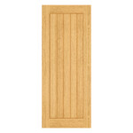 vertical 5 panel internal unfinished oak door