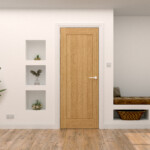 vertical 5 panel internal unfinished oak door