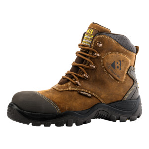 buckler safety boot leather upper waterproof brown