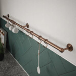 rothley utensil rail antique copper 600mm